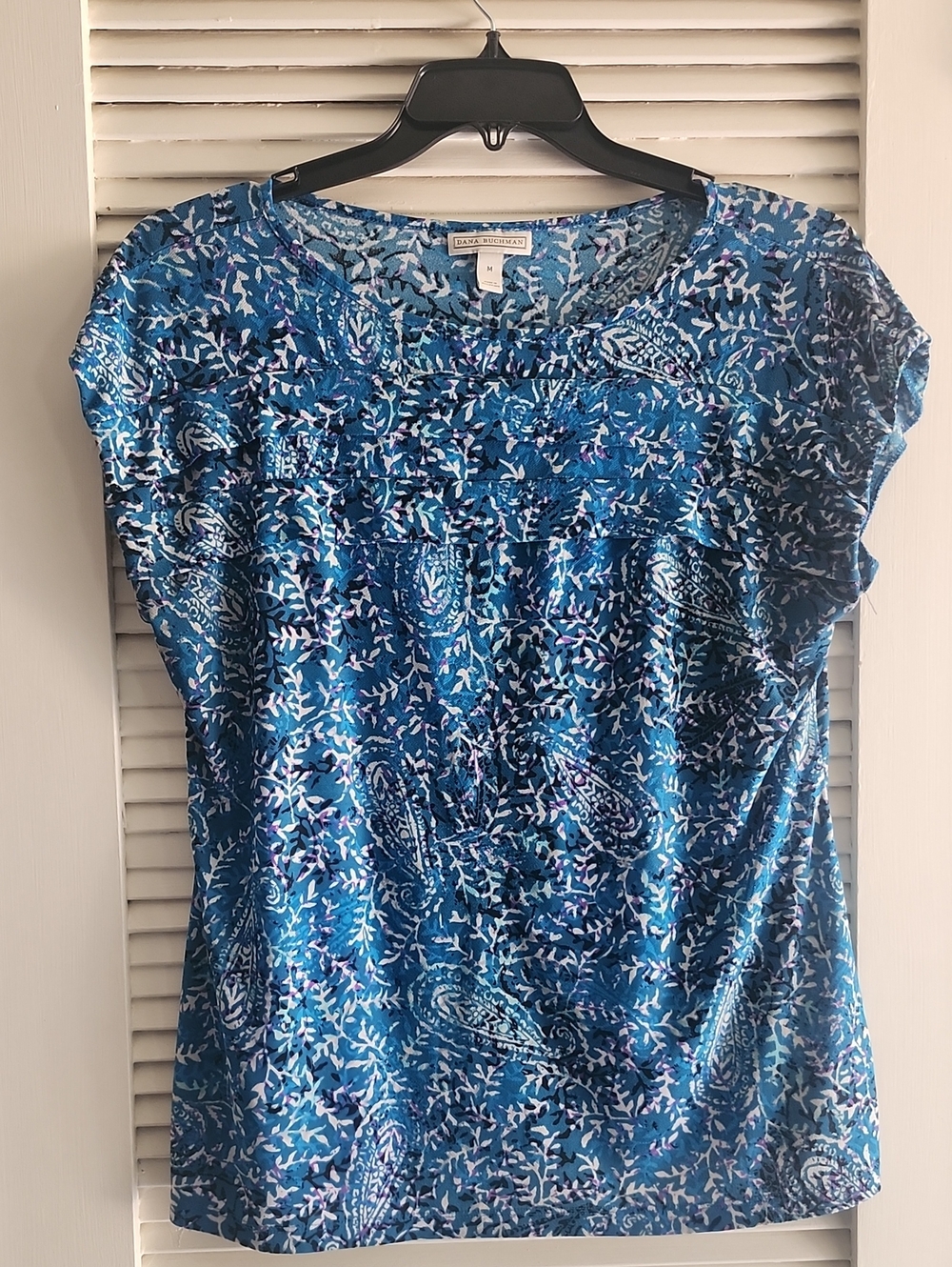 Dana Buchman Paisley Cap Sleeve Top